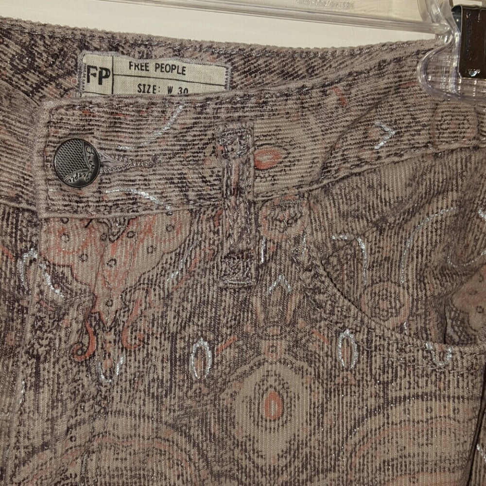 Free People Sz 30 Printed Cords.